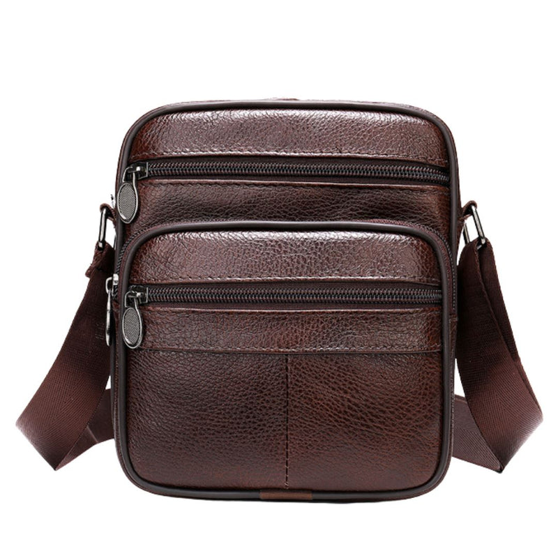 Bolsa de Ombro Masculina de Couro