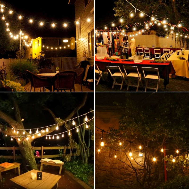 Luzes de LED Solar | Varal de Luzes Iluminação de Natal, Casamento & Casual